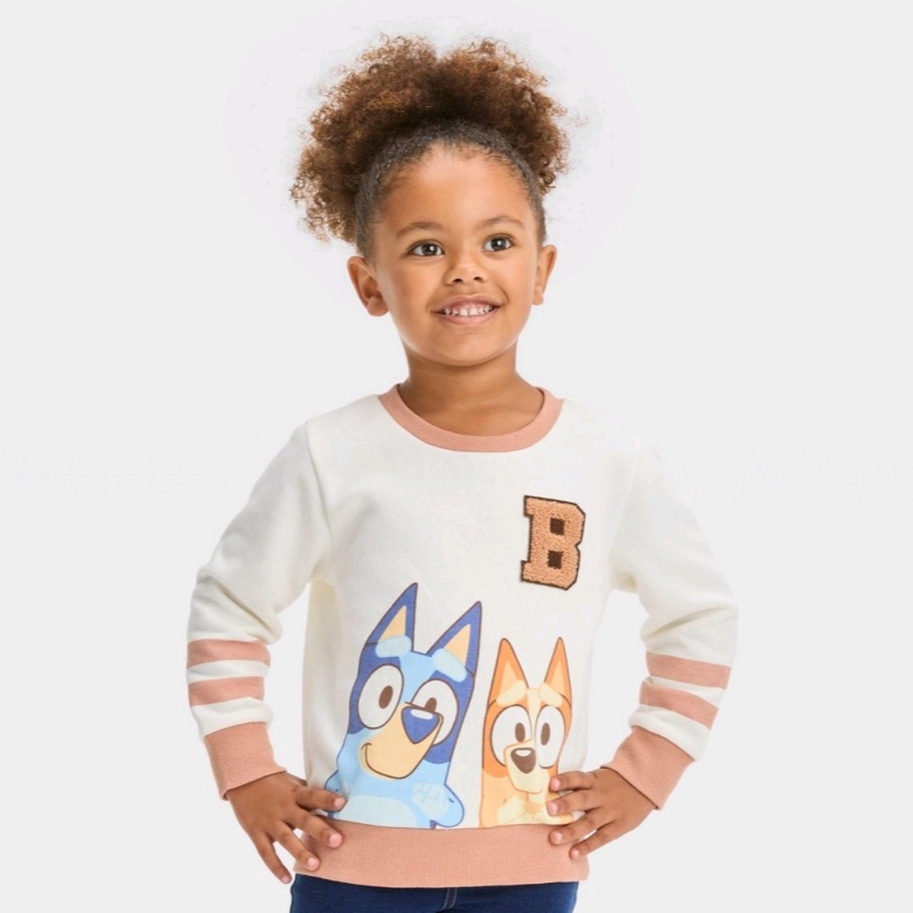 Toddler Bluey's Chenille Fleece Pullover Sweatshirt (4T)